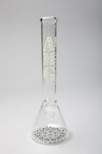 Thumbnail for AMG Leaf Skull Design Base Clear Beaker - American 420 Online SmokeShop
