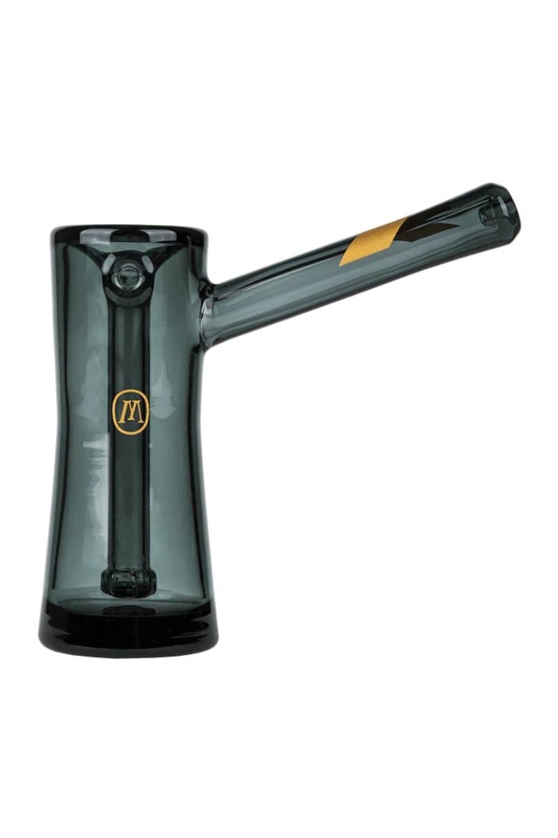 Marley Natural SMOKED GLASS Bubbler with Gold Line Decals - American 420 Online SmokeShop